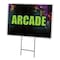 Signmission Arcade Yard Sign & Stake outdoor plastic coroplast window, C-1824-DS-Arcade C-1824-DS-Arcade - alternate 1